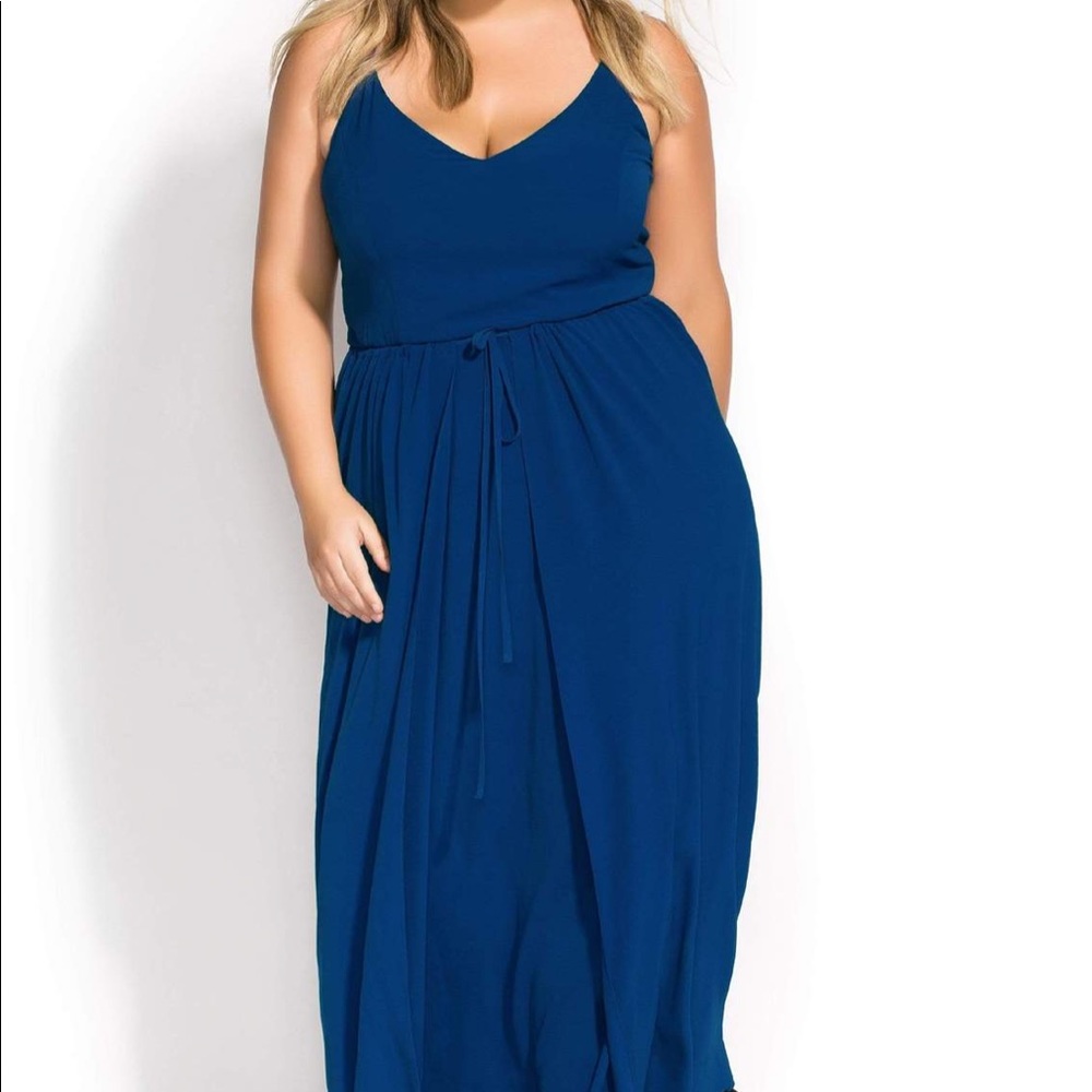 City Chic Divine Overlay Maxi Dress, XS 14/16